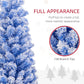 HOMCOM 7.5ft Flocked Christmas Tree, Pencil Christmas Tree with Realistic Branch Tips, Folding Metal Stand, Green