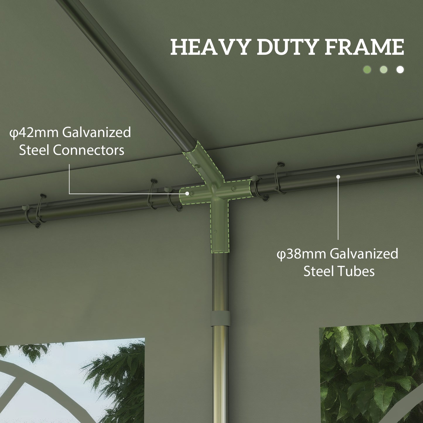 Wedding Tent with Sidewalls - Heavy Duty Party Tent, White