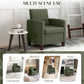 HOMCOM Fabric Accent Chair, Modern Armchair with Seat Cushion and Non-Slip Pads for Living Room, Bedroom, Light Brown