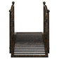 Outsunny Garden Bridge 3.3FT, Decorative Classic Backyard Pond Bridge with Safety Railings Brown