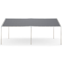 Outsunny 10'x20' Carport Heavy Duty Galvanized Car Canopy with Included Anchor Kit, 3 Reinforced Steel Cables, Grey