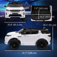 Qaba Land Rover Discovery Sport Licensed 12V Ride on Car w/ Remote, Soft Start, LED Lights, Music Horn, White