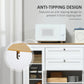 HOMCOM Buffet Cabinet Sideboard with 2 Drawers, 3 Storage Cabinets, Glass Doors and Adjustable Shelves, White