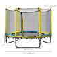 Qaba 4.6FT Trampoline for Kids with Enclosure Net for Ages 3-10, Indoor Outdoor Use, Black