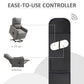 HOMCOM Power Lift Chair Electric Recliner Sofa for Elderly with Remote Control & Side Pocket for Living Room, Grey