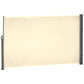 Outsunny 118" x 63" Retractable Side Awning Patio Outdoor Folding Privacy Screen with Resistance to UV Rays & Wind, Grey