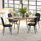 HOMCOM Dining Chairs Set of 4, Upholstered Dining Room Chairs with Steel Legs, Modern Kitchen Chair for Dining Room, Grey