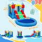 Qaba Bouncy Castle for Kids with 550W Blower, Water Slide, 2 Splash Pools, Basketball Hoop, Dart Board,12.6' x 9.5' x 5.9'