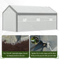 Outsunny 6.6' x 10' x 7' Heavy Duty Walk-In Greenhouse Vegetable Seed Growth Tent Outdoor Plant Growing Tunnel Warm House Flower Shed Backyard White