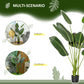 Outsunny 4FT Artificial Bird of Paradise Plant, Fake Tropical Palm Plant with 7 Banana Leaves in Pot, Faux Plant for Indoor , Green