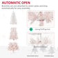 HOMCOM 7ft Pencil Artificial Christmas Tree with Pine Realistic Branches, Auto Open, Pink and White