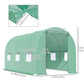 Outsunny 8'x6.6'x6.6' Heavy Duty Walk-in Greenhouse Garden Tunnel Hot House Outdoor Flower Vegetable Growth Warm House Roll Up Door, Windows, Steel