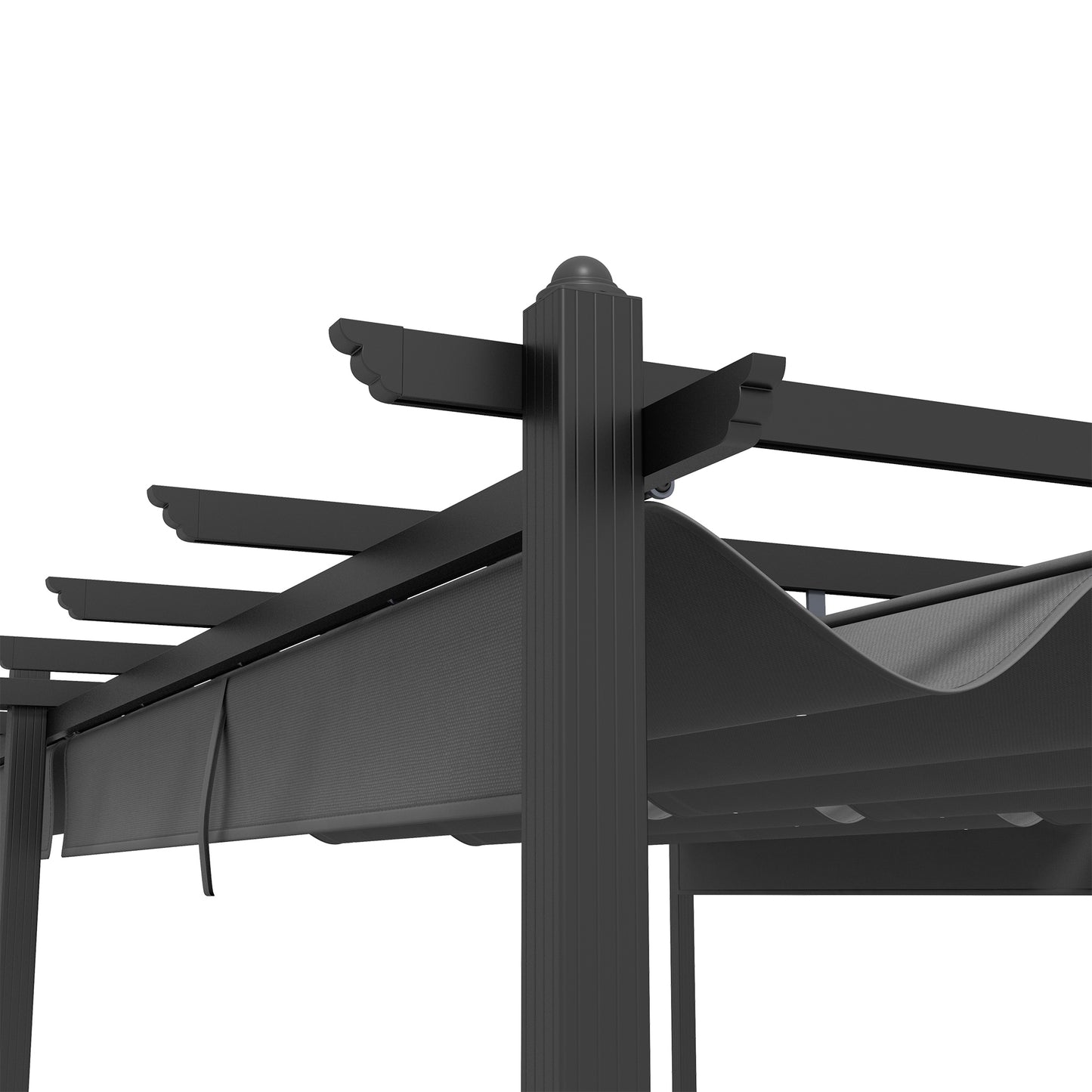 Outsunny 11.7' x 19.6' Retractable Pergola Canopy, Aluminum Pergola for Grill, Patio, Garden, Deck