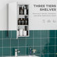 kleankin Wall Mounted Bathroom Medicine Cabinet Mirrored Cabinet with Hinged Door 3-Tier Storage Shelves Silver