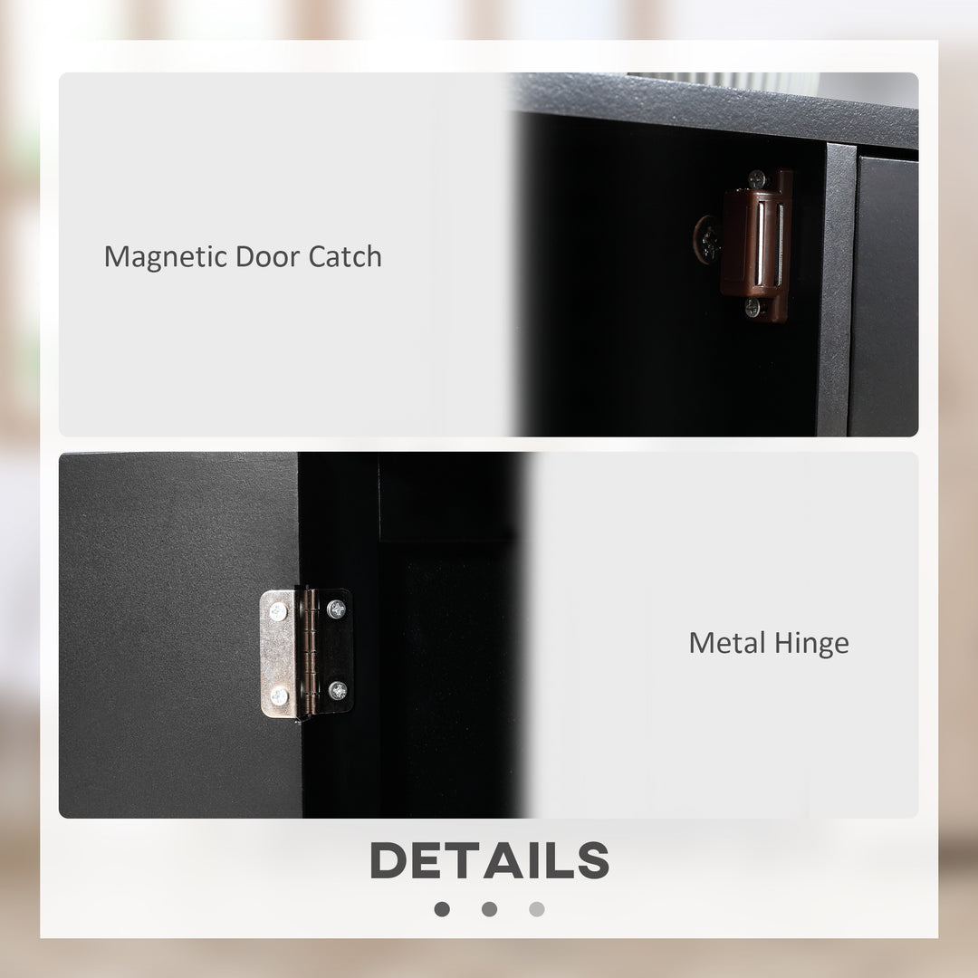 HOMCOM Modern Kitchen Buffet Bar Cabinet Storage Sideboard Dining Server with Drawer & 12-Bottle Wine Rack for Living Room, Espresso