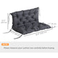 Outsunny Porch Swing Cushion Garden Bench Cushion with Backrest, Non-Slip 2-seater Thick Pad, Swing Chair Mat Replacement for Indoor and Outdoor, 39.4" x 38.6", Dark Grey