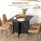HOMCOM Foldable Dining Table, Drop Leaf Folding Side Table Console Writing Desk with 2 Wheels for Kitchen, Dining Room