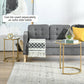 HOMCOM Set of 2 Nesting Coffee Tables with Metal Base, Round Side Table with Tempered Glass Tabletop for Living Room, Bedroom, Gold
