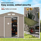 Outsunny 11' x 13'Garden Storage Shed w/ Foundation Kit Metal Tool Storage House w/ Double Doors Yellow