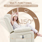HOMCOM PU Leather Reclining Chair with Vibration Massage Recliner, Swivel Base, Rocking Function, Remote Control, Black