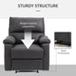 HOMCOM Recliner Chair, Manual Reclining Chair with Footrest, Padded Seat for Living Room, Bedroom, Study, Dark Grey