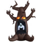 HOMCOM Inflatable Halloween Decoration Haunted Tree with Owl/Ghost/Pumpkins, Blow-Up Outdoor LED Display for Lawn, Garden, Party