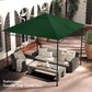 Outsunny 10' x 10' Square Gazebo Canopy Replacement UV Protected Top Cover Sun Shade Coffee