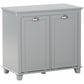 HOMCOM Tilt-Out Laundry Storage Cabinet, Bathroom Storage Organizer with Two-Compartment Tilt Out Hamper, White