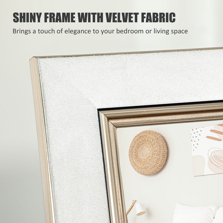 HOMCOM Floor Standing Mirror, Full Body Mirror, Free Standing, Leaning or Wall Mirror with Frame for Bedroom, Silver