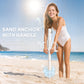 Outsunny 6 ft Beach Umbrella Portable with Sand Anchor, Carry Bag, Adjustable Height & Tilt, UPF50+ UV Protection, Grey