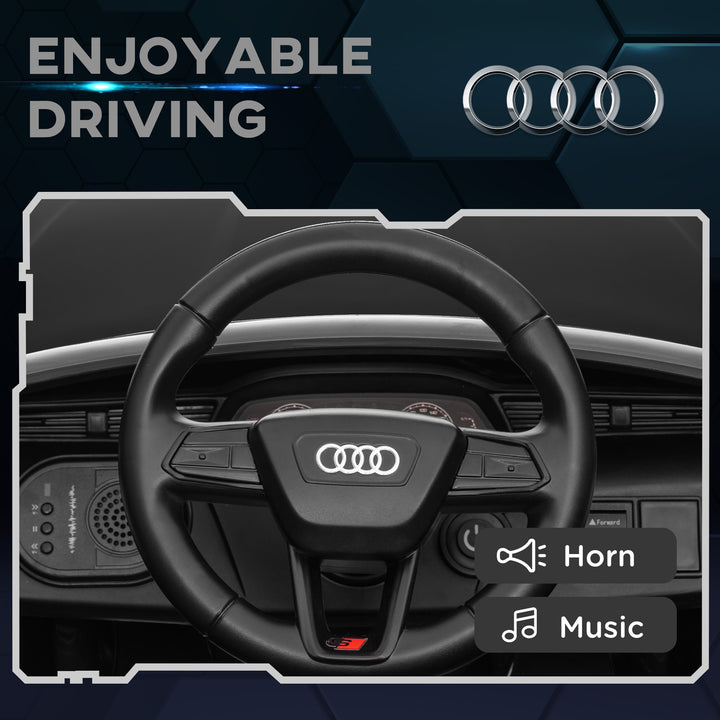 Qaba 12V Battery Powered Kids Electric Car, Audi Q8 etron Sportback Licensed Ride on Car w/ Remote Control, White