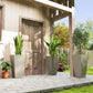 Outsunny 28" Tall Garden Plastic Planters, Outdoor and Indoor Flower Pots, Set of 3 for Entryway, Patio, Yard, Mixed Grey