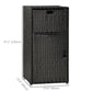 Outsunny Patio Storage Cabinet, Outdoor Towel Rack for Pool, Waterproof PE Rattan Wicker, Hot Tub Accessory, with Basket Drawer, Mixed Grey