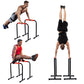 Soozier Set of 2 Dip Bar, Dip Station Push Up Station for Full Body Strength Training Home Gym Black