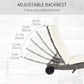 Outsunny Outdoor Adjustable Wicker Chaise Lounge Chair with Cushion & Wheels for Patio, Deck, Poolside, Sky Blue