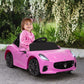 Qaba 12V Maserati Gran Turismo Licensed Kids Electric Car w/ Remote Control, Soft Start, LED Lights, Music, Horn, MP3, White