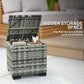 Outsunny Set of 2 Wicker Ottoman, Outdoor Footstool with Storage & Removable Cushions for Poolside, Patio, Deck, Grey