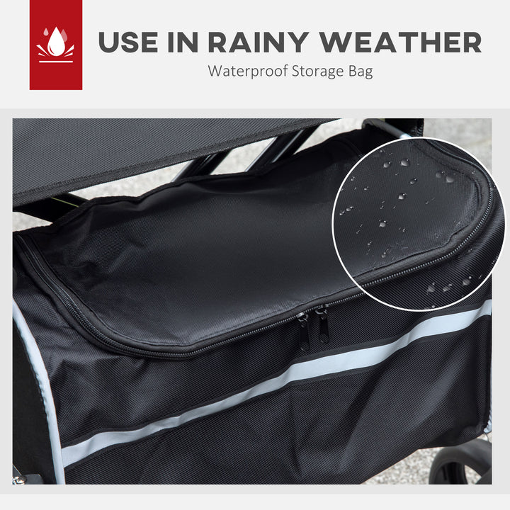 HOMCOM Rollator Walker with Seat, Folding Rolling Walker with 8" Wheels, Walker for Seniors with Adjustable Height, Red