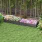 Outsunny 96" x 24" x 10" Wooden Raised Garden Bed with 2 Planter Box and Non-woven Fabric Liner for Backyard, Patio to Grow Vegetables, Herbs, and Flowers, Natural