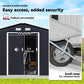 Outsunny 9.1'x6.4'x6.3' Garden Storage Shed w/ Floor Foundation Metal Tool Storage House w/ Double Doors Dark Grey Yellow