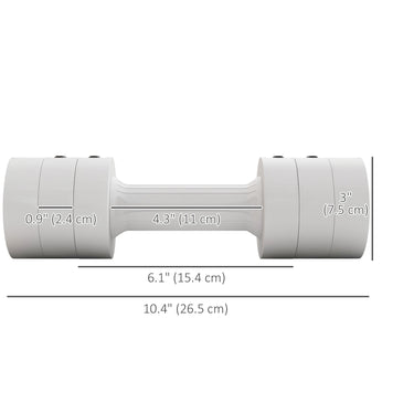 Soozier 11lbs Adjustable Dumbbell Set of Two, Hand Weights with 12 Weight Plates and Non-Slip Handles, for Men and Women, Home Gym Workout, White