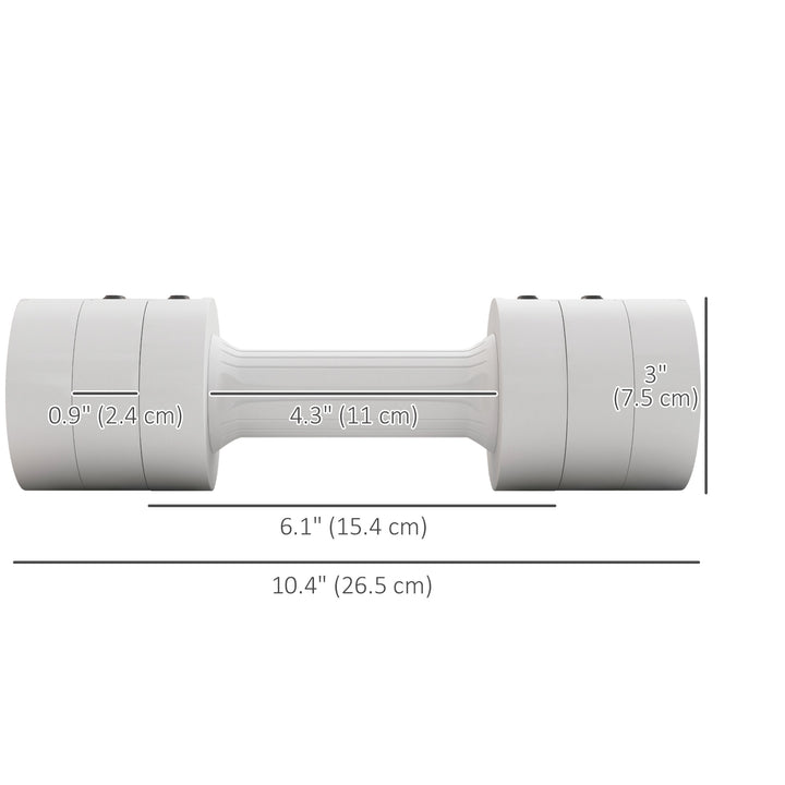 Soozier 11lbs Adjustable Dumbbell Set of Two, Hand Weights with 12 Weight Plates and Non-Slip Handles, for Men and Women, Home Gym Workout, White