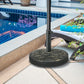 Outsunny 40lbs. Concrete Umbrella Base with Rattan Effect, Heavy Duty Parasol Stand for Outdoor Patio Umbrella, Bronze