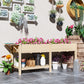 Outsunny Raised Garden Bed, Wood Planter Box with Side Table, Bottom Shelf, Bed Liners and Drainage Holes, Natural
