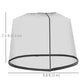 Outsunny Outdoor Patio 7.5ft Umbrella Table Screen Mosquito Bug Net, Garden Large Umbrella Cover Netting with Zippered Door, Black (Mosquito Netting ONLY)