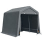 Outsunny 7.9' x 6.6' Garden Storage Tent, Patio Storage Shelter w/ Metal Frame and Double Zipper Doors, Dark Grey