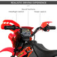 Aosom 6V Kid Electric Ride On Motorcycle Powered Dirt Bike Battery Scooter For 3-6 Year Old Kids Toddlers W/ Training Wheels Red