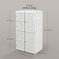 HOMCOM Portable Wardrobe, Foldable Clothes Storage Organzier with 5 Compartments, 1 Hanging Rod, Magnet Doors, White