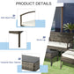 Outsunny 4 Pieces Patio Furniture Sets with A Loveseat, Two Armchairs and A Coffee Table, Outdoor Conversation Set with Glass Top Table, Grey PE Rattan and Cream White Cushions