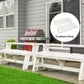 Outsunny Set of 2 Patio Bench Replacement Cushions, 2 Seater Outdoor Loveseat Cushion Seat Pad, 43" x 19" x 3", Gray